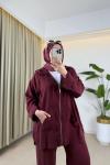 Esla Tensel Takım Bordo Bordo