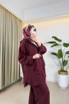Esla Tensel Takım Bordo Bordo