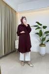 Asel Gömlek Bordo Bordo