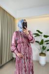Arizan Tesettür Elbise Pembe Pembe