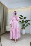 Blom Şifon Elbise Pembe Pembe