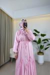 Blom Şifon Elbise Pembe Pembe
