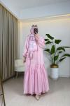 Blom Şifon Elbise Pembe Pembe