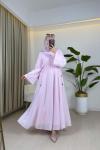 Peri Vual Elbise Pembe Pembe