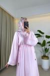 Peri Vual Elbise Pembe Pembe
