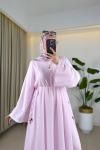 Peri Vual Elbise Pembe Pembe