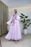 Peri Vual Elbise Pembe Pembe
