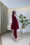 Şura Yelekli Takım Bordo Bordo