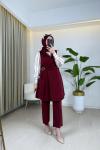 Şura Yelekli Takım Bordo Bordo
