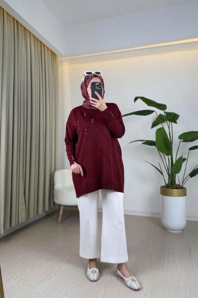 Meyra Merserize Tunik Bordo
