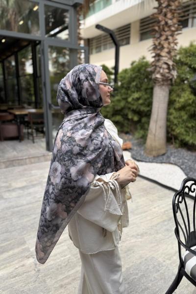 Rose Bambu Kraş Şal Gri
