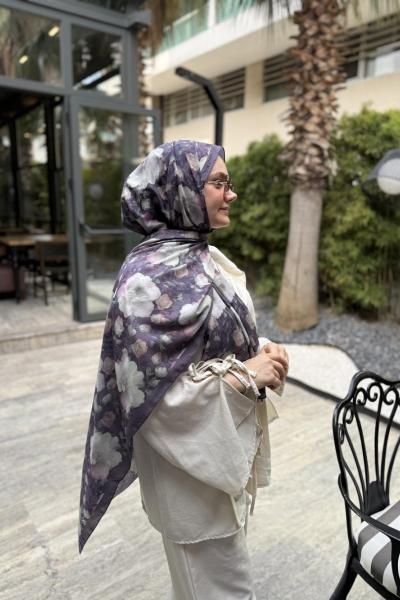 Rose Bambu Kraş Şal Mor