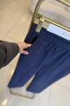 Double Krep Çımalı Pantolon Lacivert
