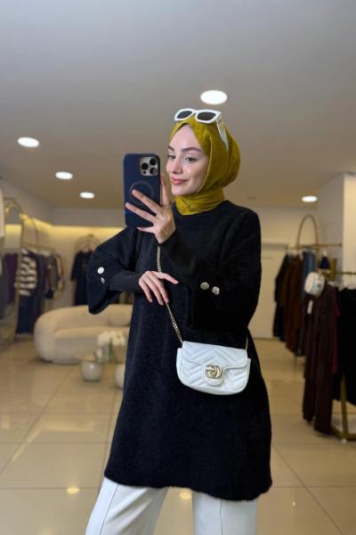 Lavin Angora Tunik Siyah