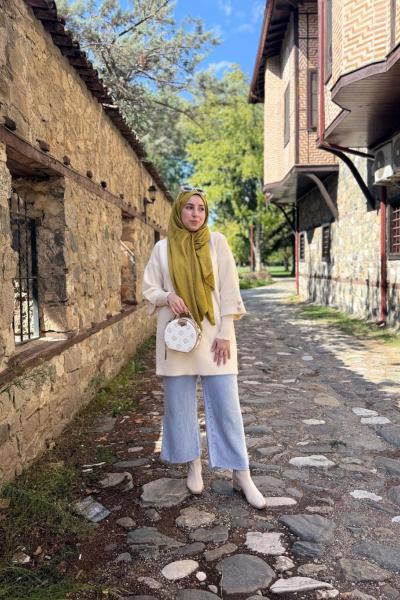 Lavin Angora Tunik Ekru