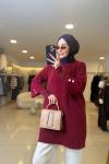 Lavin Angora Tunik Bordo