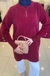 Lavin Angora Tunik Bordo