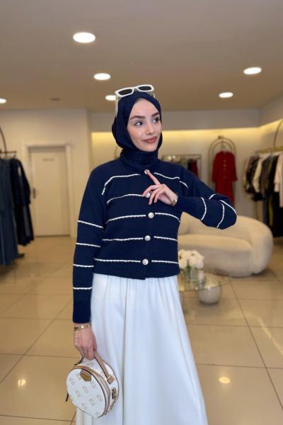 Remsa Kısa Hırka Lacivert
