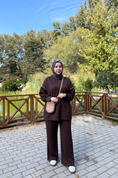 Biye Detaylı Oysho Takım Acı Kahve