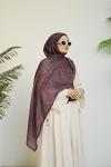 Silk Cotton Şal Mürdüm
