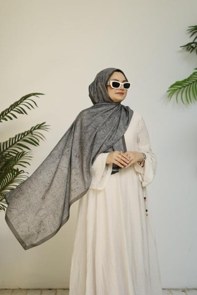Silk Cotton Şal Haki