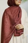 Silk Cotton Şal Bordo