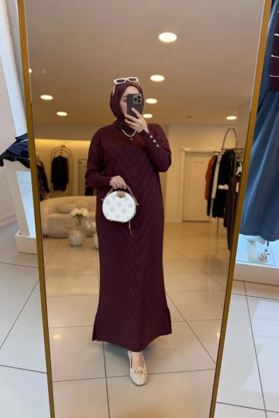 Alya Merserize Elbise Mürdüm
