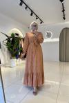 İdil Tesettür Elbise Gold Gold