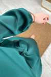 Double Krep Tesettür Elbise Yeşil